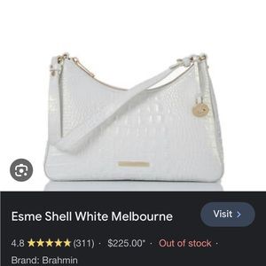 Esme Shell White Melbourne Brahmin Shoulder Bag